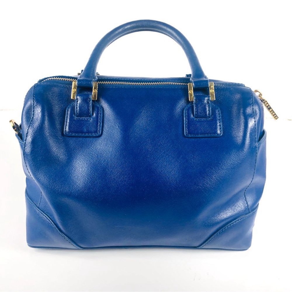 Tory Burch Robinson Middy Satchel Purse in Cobalt Blue - LIKE NEW - Picture 6 of 11